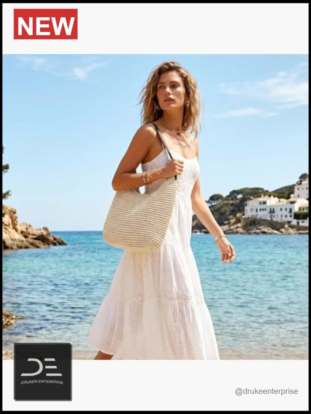 Woven Straw Hobo Tote Handbag - Large Summer Beach Bag for Travel